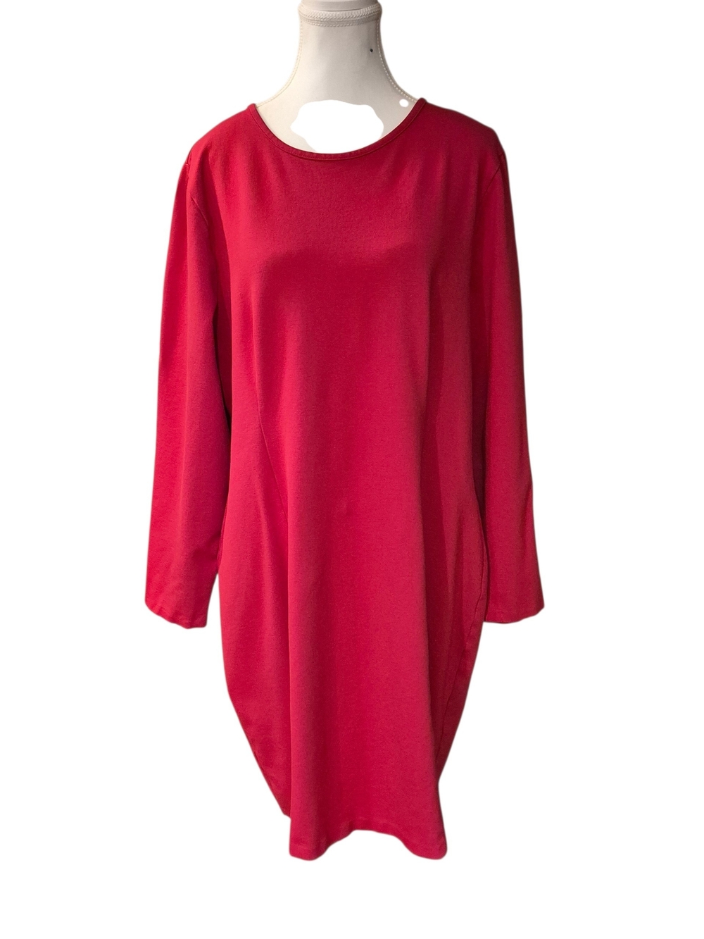 J. Crew Crimson Red Long-Sleeve Midi Dress